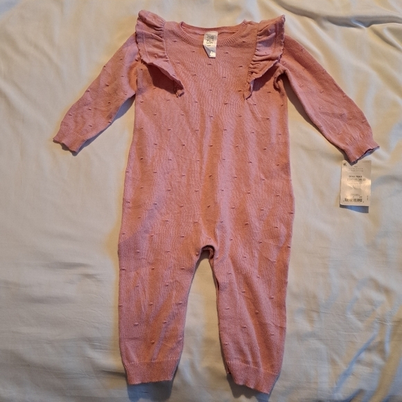Just One You by Carter's girls 6 months pink romper New - Picture 1 of 8
